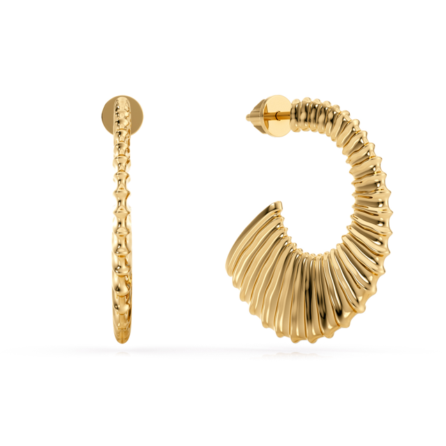 Claudeen Golden Tusk Earrings